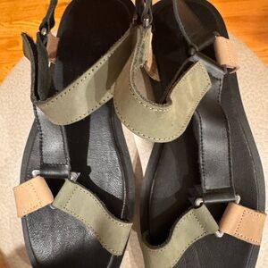 Tan, Black and Olive Women's Sandals- comfy like Teva’s all leather hand made